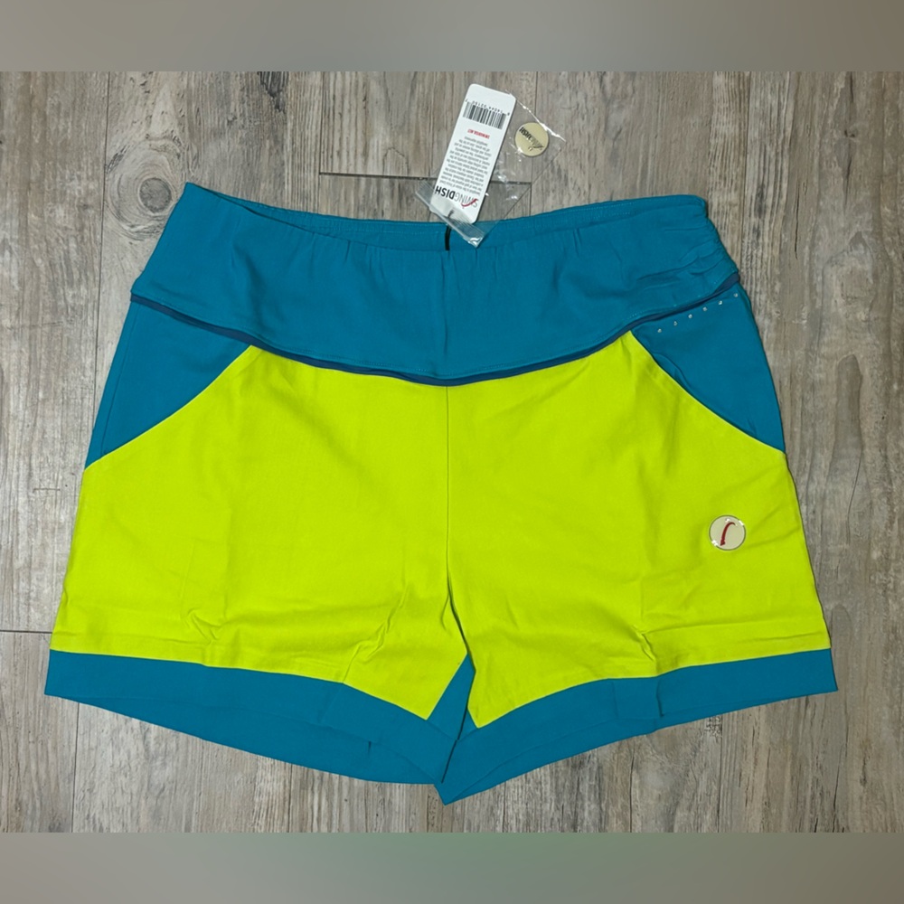 SwingDish Women's Golf Waikiki Shorts with Gathered Waistband, Size Large